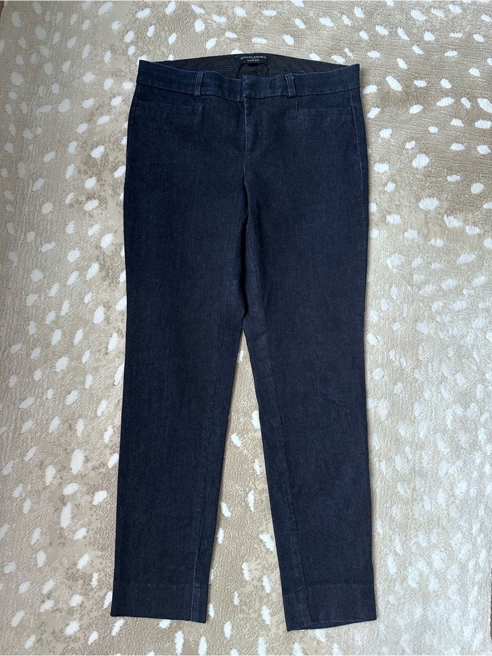 Banana Republic Dark Denim Look Sloan Straight Leg Pants Size 2